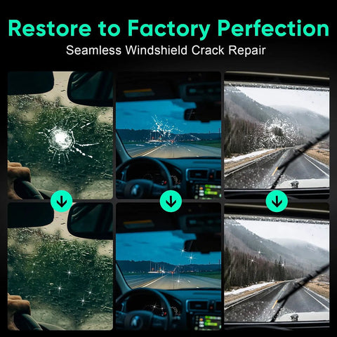 Windshield Chip And Crack Repair Kit 2026 Upgrade With Glass Repair Liquid for front windshield chip and crack fixing demonstration