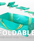 Heavy Duty Dumpster Bag For Home Reno And Yard Cleanup Up To 3500 Lbs, Reusable Foldable Debris Container shown folded