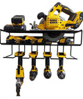Heavy Duty Floating Tool Shelf And Organizer For Garage Wall Mount With Three Shelves 100 Pound Weight Limit Compact Steel Design