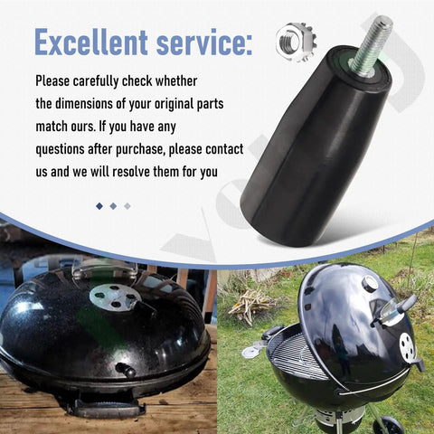 Damper And Charcoal Lid Handle Kit For Weber Kettle Grills And Smokers 18 Inch 22 Inch 26 Inch Lids 2015 To Present With 2 Hole Lids