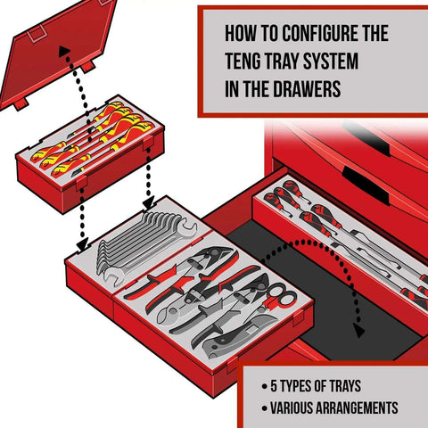 Drop Dead Solid 73 Piece Impact Socket Set With 3/8 And 1/2 Inch Drive Metric Deep Regular Sockets Full Accessory Kit In Rugged Eva Storage Case with organized tools.