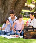 Family enjoying picnic with Desert Sunset Cactus Cooler Bag Insulated Lunch Box For Men And Women Small Portable Beach Cooler