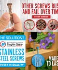 No. 8 By 1 5 Eighths Inch 304 Grade Stainless Steel Wood Screws Flat Head Torx T20 Drive Built To Last And Rust Resistant Display