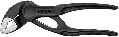 Cobra XS Pipe Wrench And Water Pump Pliers Slim Head For Tight Spaces One Hand Fine Adjustment And Long Lasting Grip 100 mm