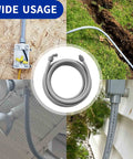 Half Inch Flexible Liquid Tight PVC Electrical Conduit Kit for Outdoor Use in 100 Feet Non Metallic Grey, installed different environments.