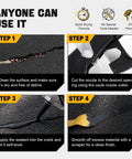Heavy Duty Concrete Crack Filler And Asphalt Sealant 2 Pack Oil Based Self Leveling Driveway Repair Patch steps for application process with useful tips
