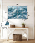 8 Pack Dreamy Blue Ocean Wave Acoustic Wall Panels Self Adhesive Sound Absorbing Home Studio Essentials Vibe mounted on wall.