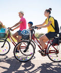 Family biking with Colorful 72 Piece Bike Spoke Beads Set With Assorted Shapes And Colors In A Handy Storage Box