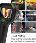 K2 Compact Thermal Imaging Camera With MSX And Multi Spectral Dynamic Imaging For Firefighters, screen showing thermal images