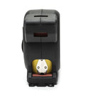 Back view of 1-3/16 Inch By 25 Foot Command Control Series Yellow Clad Tape Measure With Anti-Pinch Retractable Tape, lock button visible