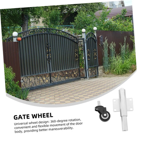 Heavy Duty Sliding Gate Rollers Loaded With Spring Shock Absorption And Height Adjustments For Iron And Retractable Gates Built Tough to run slick on a gated courtyard.