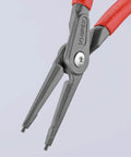 Knipex Internal Precision Snap Ring Pliers Go To Pro Grade Tool For Internal Circles, Durable, Red Handles, Close-up View
