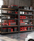 5 Tier Beefy Heavy Duty Metal Storage Shelving Rack With Adjustable Shelves, 3000 Lb Total Capacity, 60 Inch High, 28 Inch Wide, 12 Inch Deep in garage