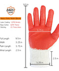 Red Work Gloves Pack Of 300 Touch Screen Ready Latex Palm Coated Nitrile Safety Gloves For Home Garden And DIY Use 2.5 Inch Wrist Coverage