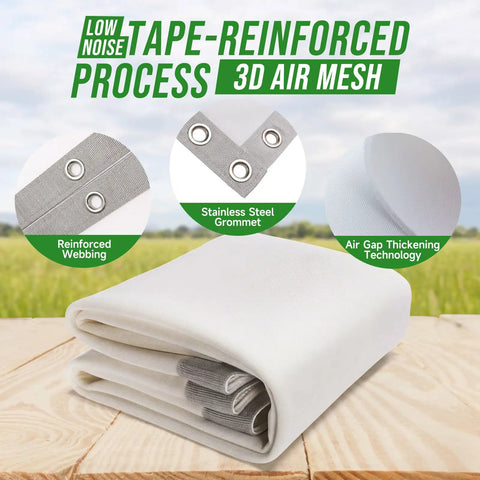 Indoor Golf Impact Screen With Triple-Layer Design showing 3D air mesh and reinforced webbing details