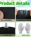 Two Pack Raised Garden Bed Liners With Breathable Fabric For Outdoor Gardens, Includes 12 Clips And Gloves shown in multiple views