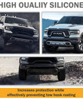 RAM 1500 Tow Hooks Covers Hitch Cap Black Front Tow Hook Cover for Dodge RAM 2019-2025 with durable matte black finish