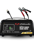 Beast 4 In 1 Car Battery Charger And 50 Amp Engine Starter with clamps visible on top