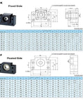 Technical drawings and dimensions for BK and BF bearing supports for SFU3205 CNC Ball Screw 400mm 32mm Dia With Anti Backlash Nut.