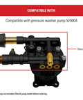 Manifold Replacement Kit For OEM Technologies 520004 Axial Cam Pressure Washer Pump 7110163 Black for peak performance
