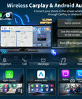 Huge 11.5 Inch Wireless CarPlay Screen With Android Auto All In One Car Stereo Touchscreen displaying navigation map