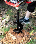 Seven Eighths Inch Shaft 31 Inch Length Auger Drill Bit for Gas Power Heads Beefed Up Heavy Duty Ground And Ice Digger In Use