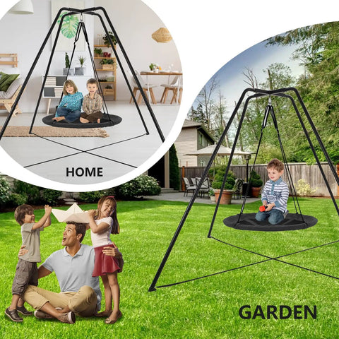 Heavy Duty Swing Stand For Kids With 330 Lbs Capacity And All Weather Rust Resistant Steel Frame Backyard Ready