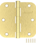 30 Pack Boss Level Brushed Gold Door Hinges 3.5 Inches with screws for heavy duty residential use.