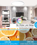 9 Inch Flush Mount LED Ceiling Light 24W 1800LM No Delay IC Slim Fixture 6000K Daylight shown in modern living room