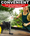 Person using a Portable Electric Drill Powered Water Transfer Pump for Self Priming Liquid Transfer From Pools Rain Barrels And Garden Watering