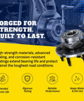 Wheel Bearing And Hub Assembly For Ford Ranger And Mazda B Series 2000 To 2002 Direct Fit Front Or Rear Replacement Built For A Smooth Ride Durable Construction And Long Lasting Performance product image with emphasis on strength and durability features.