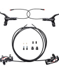 Bucklos Zoom HB876E 2-pin hydraulic disc brake set for e-bikes; front view showing dual levers, hoses, and calipers.