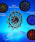 7 Color Ferris Wheel Soldering Practice Kit Rotating LED Electronics DIY Project in action with color modes and features displayed