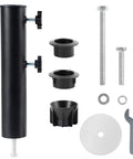 Heavy Duty Steel Umbrella Base Tube Replacement Pole With Black Powder Coat For Universal Parasol Base Replacement Part For Outdoor Patio Garden Balcony Rust Resistant Durable And Easy To Install featuring accessories and tools.