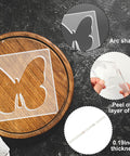 Acrylic Butterfly Router Template For Woodworking, 5mm Thick Inlay Template, router jig on wooden surface