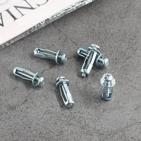 Badass M4 X 20 Jack Nuts And Petal Fan Clips Rock Solid Galvanized Drive On Self Tapping Screws 20 Pack on gray surface.