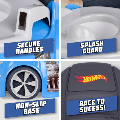Kickstart Your Toddler Potty Journey With This Snazzy Blue Race Car Seat For Kids Featuring Detachable Lift Out Pot Built In Splash Guard Simple Cleanup