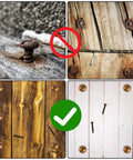 Top Shelf Brass Decorative Screws 24 Pack 15Mm Upholstery Tacks used correctly on wood surfaces for furniture repairs.
