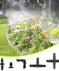 Two Hundred Twenty Piece Drip Irrigation Kit With One Quarter Inch Tubing Fittings For Garden Lawn And Flower Beds Sprinkler Systems