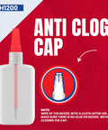 2 In 1 Brush On Super Glue With Nozzle, Mess Free, Never Dries Out, 3000 CPS CA Glue bottle with anti-clog cap