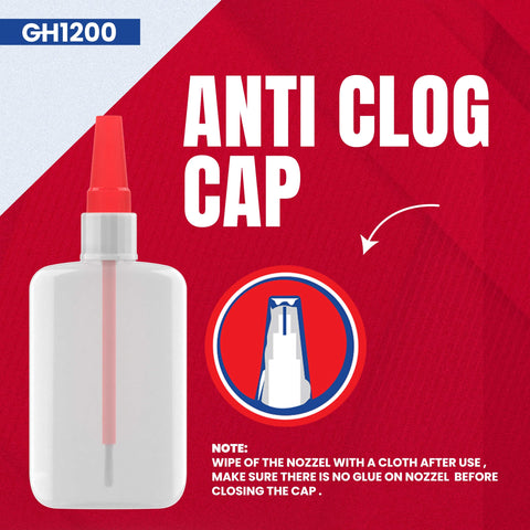 2 In 1 Brush On Super Glue With Nozzle, Mess Free, Never Dries Out, 3000 CPS CA Glue bottle with anti-clog cap
