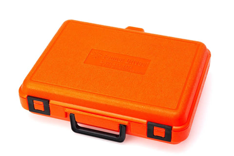 Closed orange carrying case for Beast Mini Butt Welding Kit 115V Pro Grade Splicing Tool for small round belts and O ring drive belts