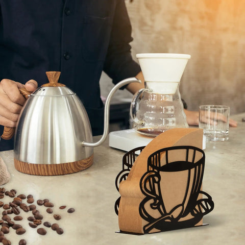 Durable Coffee Filter Holder And Paper Storage Rack With Cup Shaped Stand For Fan Shaped T Shaped And Square Paper Filters Must Have