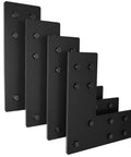 Four Pack Tough As Nails Heavy Duty L Brackets Corner 90 Degree Right Angle Steel Shelf Cabinet Support For Wood Furniture Repair With Screws 7.5 By 7.5 By 3 Inches Plus