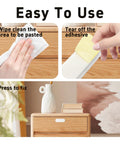 Easy installation steps for 8 Pack 3.46 Inch Self Adhesive ABS Cabinet Pull Handles For Kitchen Drawers Closets Windows And Sliding Doors