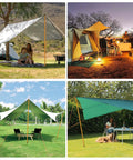 Adjustable Telescoping Aluminum Tarp Poles Set Of 2 For Camping And Backpacking in use with tents and tarps outdoors