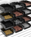 12 Pack Slatwall Bins With Hooks Set Plastic Slatwall Organizer Bins And Metal Slatwall Hooks for Garage Tool Shed Craft Room