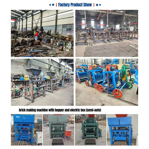 Straight Up Heavy Duty Concrete Block Making Machine Built Tough To Crank Out Durable Paving Bricks And Structural Blocks, displayed in factory.