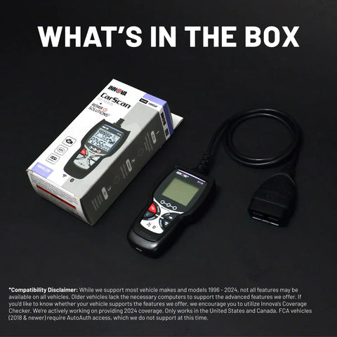 Easy No Fuss Check Engine Code Reader And Scanner For 1996 And Later OBDII Cars box and device on display