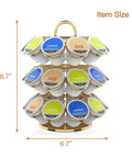 Heavy Duty Metal K Cup Pod Organizer Carousel For Home Kitchen Counter Coffee Station, Holds 27 K Cups, Gold Finish